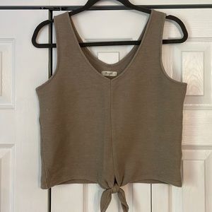 Madewell Ribbed tie front top